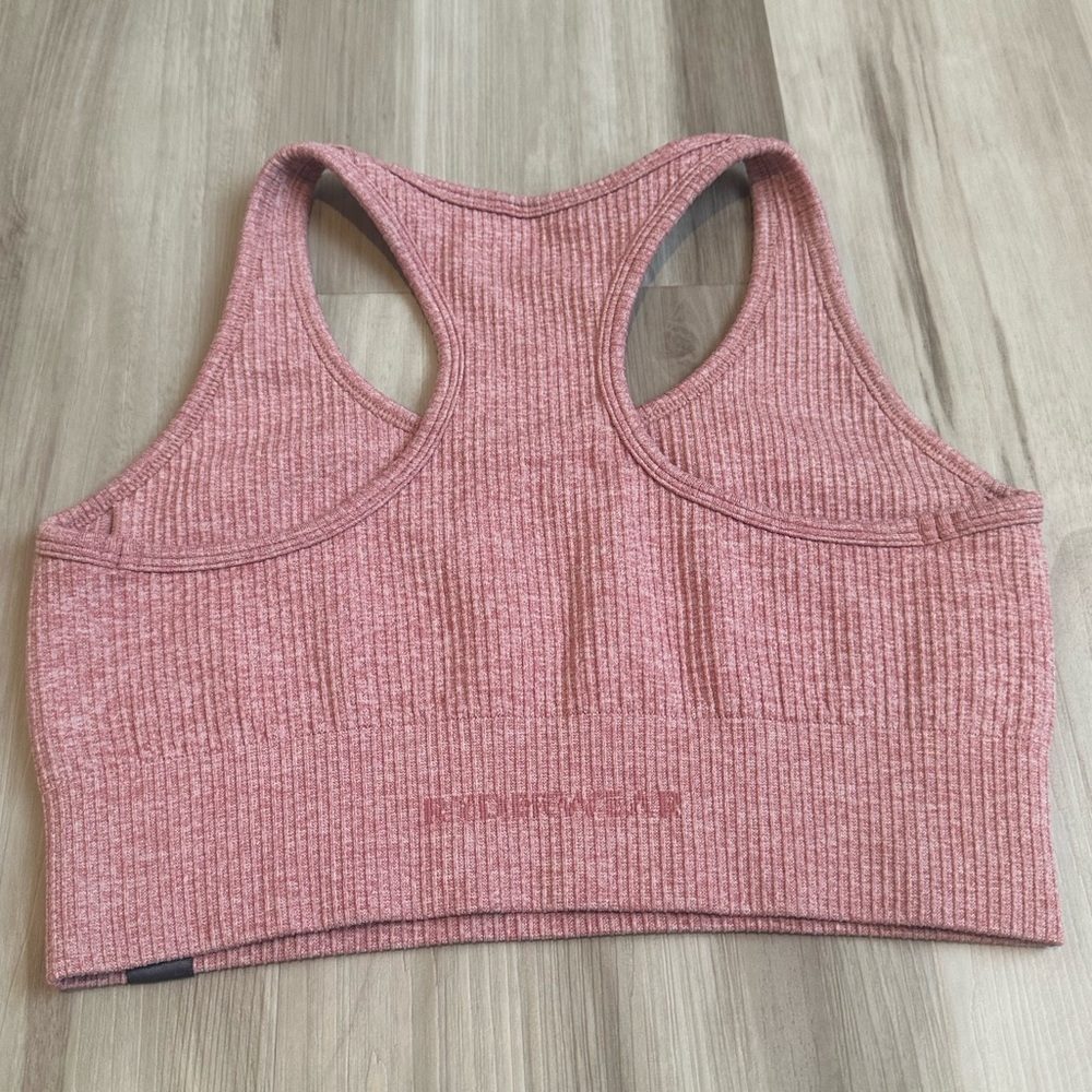 Ryderwear ribbed seamless pink sports bra